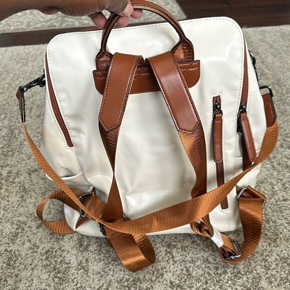 Cluci Greene Vegan Soft Leather Backpack Leather Purse For Work And Study - Picture 4 of 9